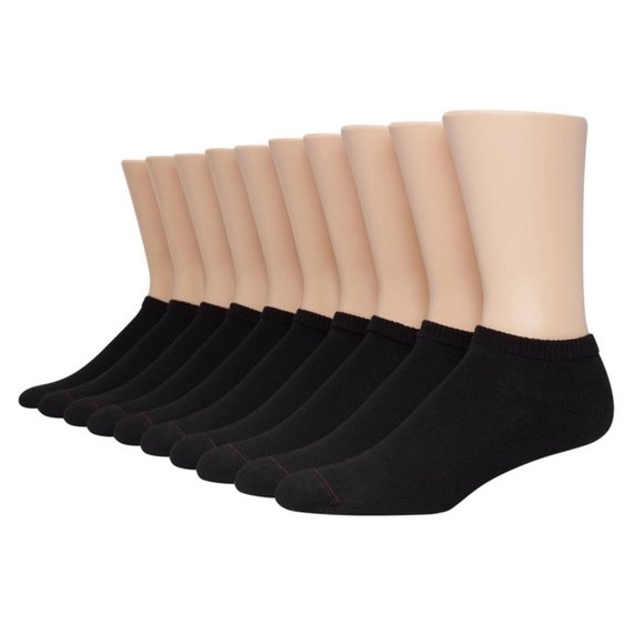 Hanes Men's Ultimate Cushion Low Cut Socks 10pk (6-12) - Black - Picture 2 of 4